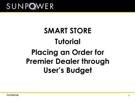 Placing an Order for Premier Dealer through User’s Budget