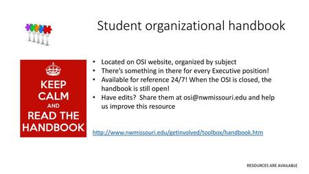 Student organizational handbook