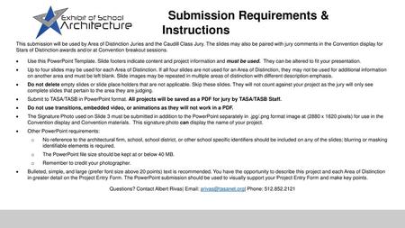 Submission Requirements & Instructions