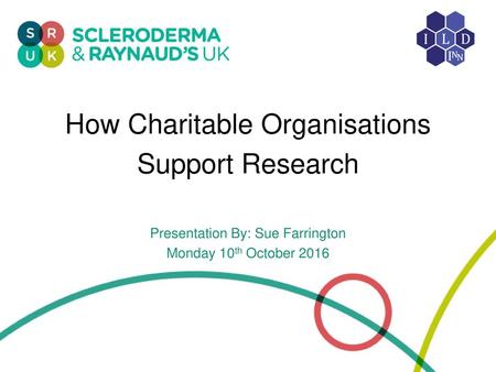 How Charitable Organisations Support Research Presentation By: Sue Farrington Monday 10th October 2016.