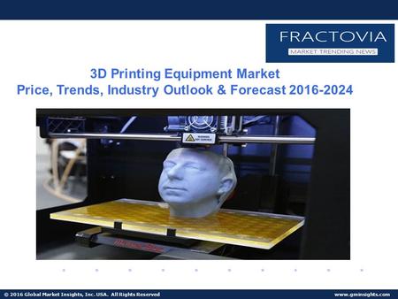 © 2016 Global Market Insights, Inc. USA. All Rights Reserved  3D Printing Equipment Market Price, Trends, Industry Outlook & Forecast.