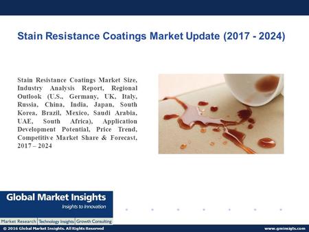 © 2016 Global Market Insights. All Rights Reserved  Stain Resistance Coatings Market Update ( ) Stain Resistance Coatings Market.