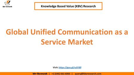 Kbv Research | +1 (646) | Knowledge Based Value (KBV) Research Visit: https://goo.gl/rySY8Phttps://goo.gl/rySY8P Global.