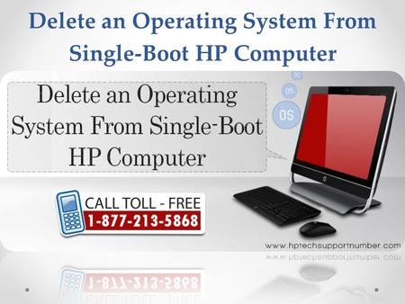 Delete an Operating System From Single-Boot HP Computer.