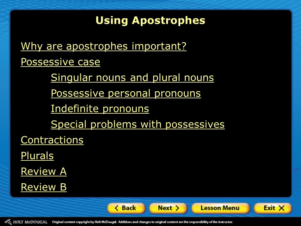 Possessive Pronouns & Contractions: Definition & Examples - Video & Lesson Transcript