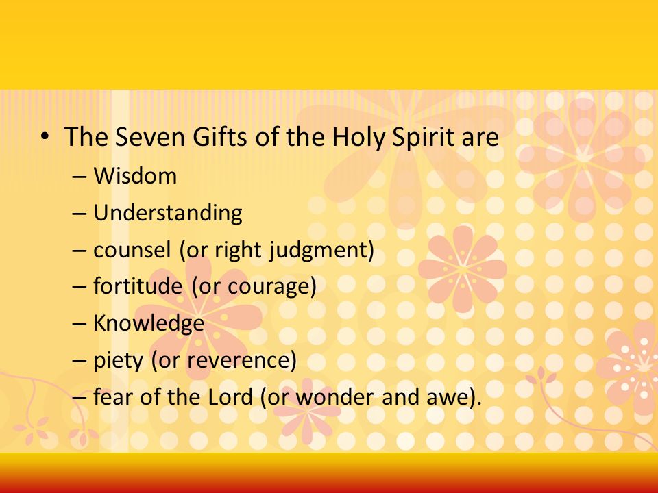 What Are The Seven Gifts Of Holy Spirit Gift Ideas