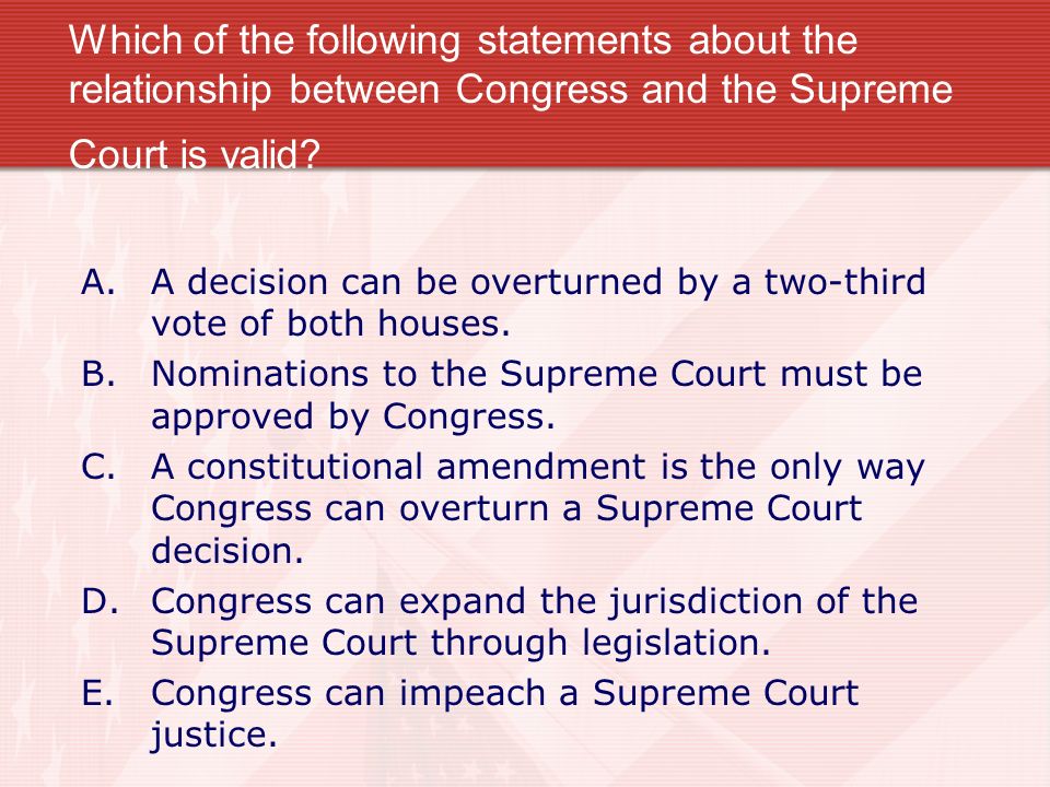 Who can overturn a Supreme Court decision?