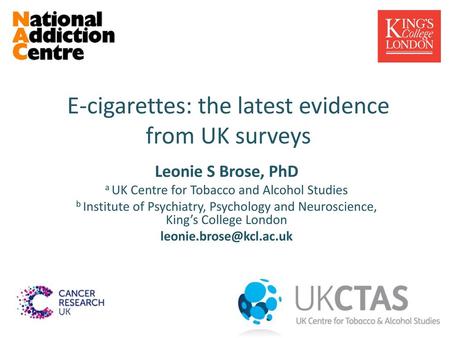 E-cigarettes: the latest evidence from UK surveys