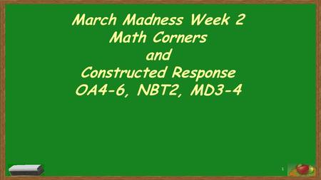 Math Corner-Multiplication & Division