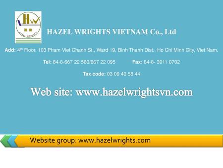 HAZEL WRIGHTS VIETNAM Co., Ltd