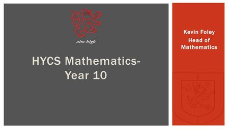HYCS Mathematics- Year 10