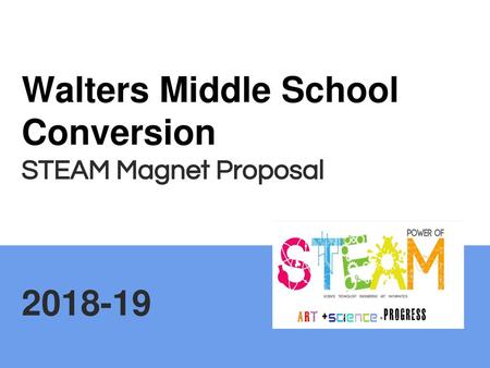 Walters Middle School Conversion STEAM Magnet Proposal