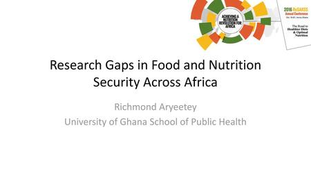 Research Gaps in Food and Nutrition Security Across Africa