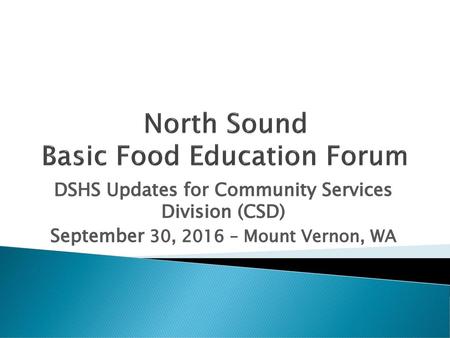 North Sound Basic Food Education Forum