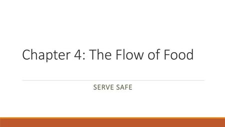 Chapter 4: The Flow of Food
