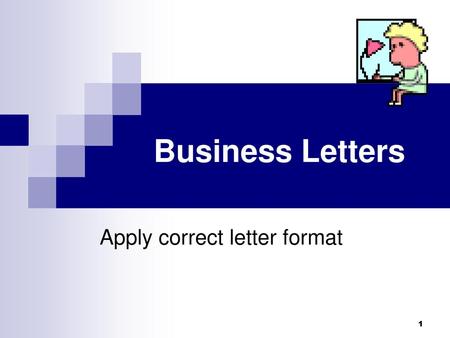 Apply correct letter format
