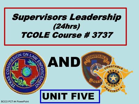 Supervisors Leadership (24hrs)