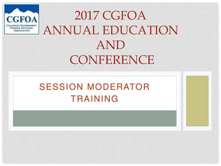 2017 CGFOA Annual Education aNd Conference