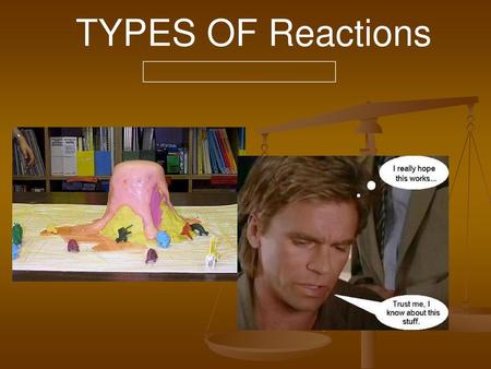 TYPES OF Reactions.