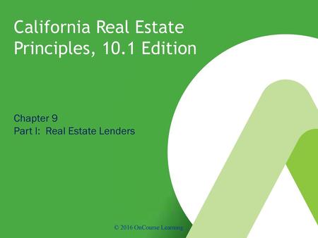 California Real Estate Principles, 10.1 Edition