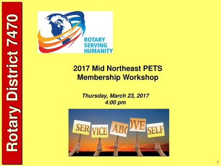 2017 Mid Northeast PETS Membership Workshop