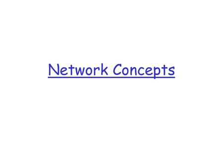 Network Concepts.