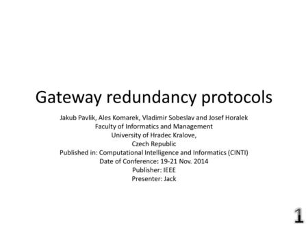 Gateway redundancy protocols