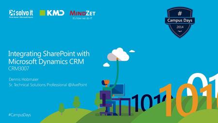 Integrating SharePoint with Microsoft Dynamics CRM CRM3007