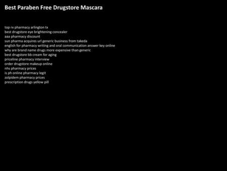 Best Paraben Free Drugstore Mascara