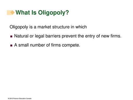 What Is Oligopoly? Oligopoly is a market structure in which