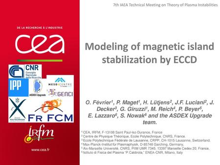 Modeling of magnetic island stabilization by ECCD