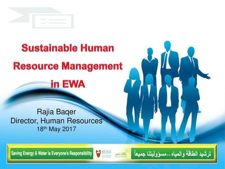 Sustainable Human Resource Management in EWA
