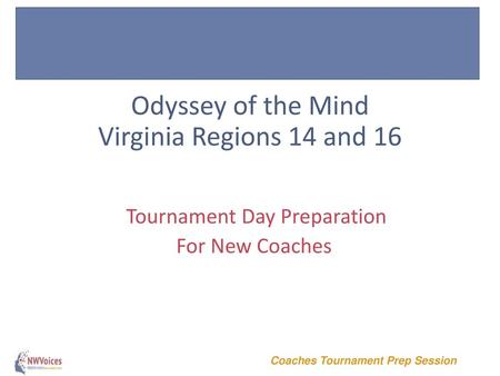 Odyssey of the Mind Virginia Regions 14 and 16
