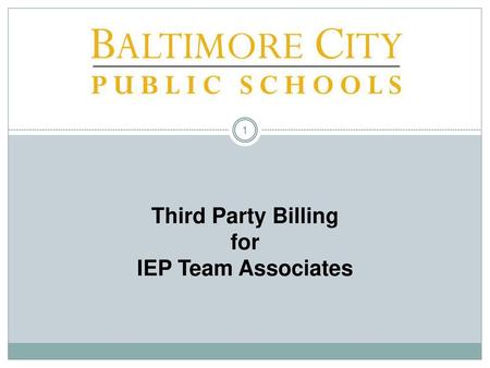 Third Party Billing for IEP Team Associates