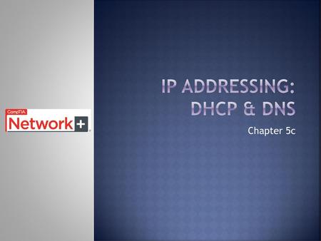 Ip addressing: dhcp & dns