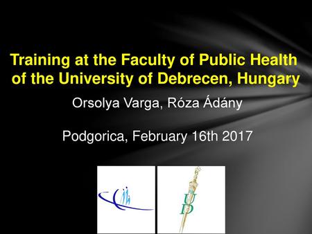 Training at the Faculty of Public Health