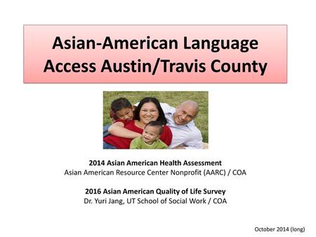 Asian-American Language Access Austin/Travis County
