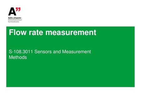 S Sensors and Measurement Methods