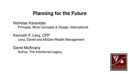 Planning for the Future