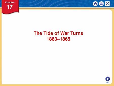 The Tide of War Turns 1863–1865.