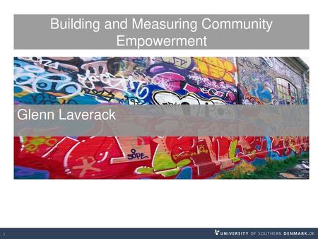 Building and Measuring Community Empowerment