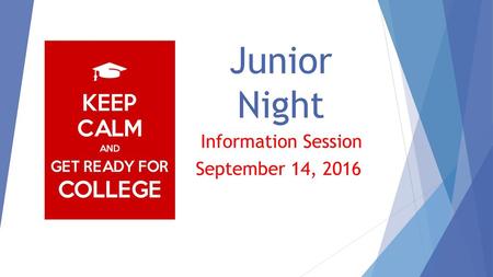 Information Session September 14, 2016