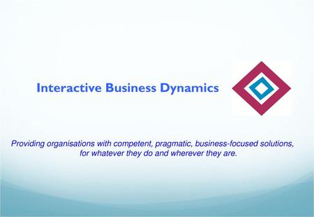 Interactive Business Dynamics