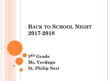 3RD Grade Ms. Verdugo St. Philip Neri