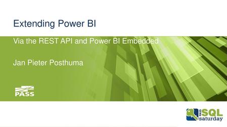 Via the REST API and Power BI Embedded Jan Pieter Posthuma