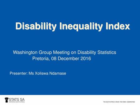 Disability Inequality Index