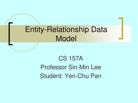 Entity-Relationship Data Model