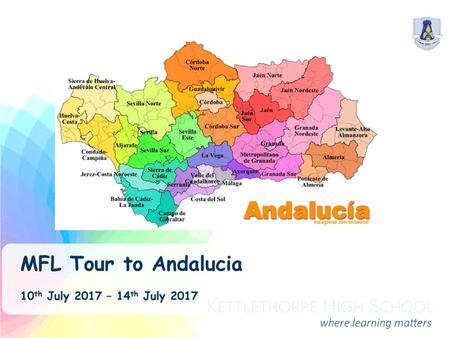 MFL Tour to Andalucia 10th July 2017 – 14th July 2017.