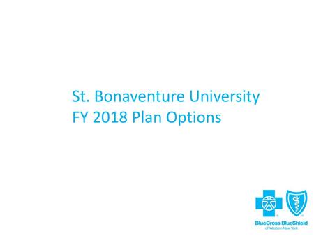 St. Bonaventure University FY 2018 Plan Options