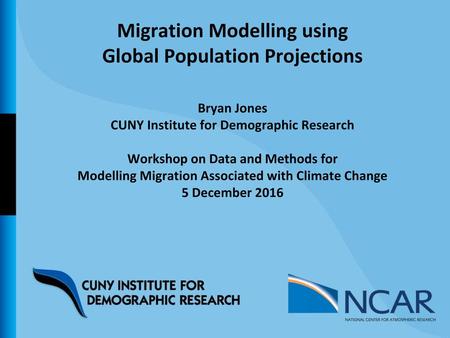 Migration Modelling using Global Population Projections